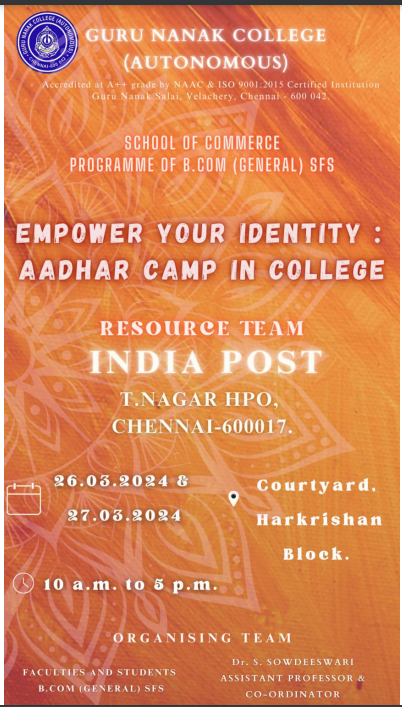 Empower Your Identity : Aadhar Camp in College